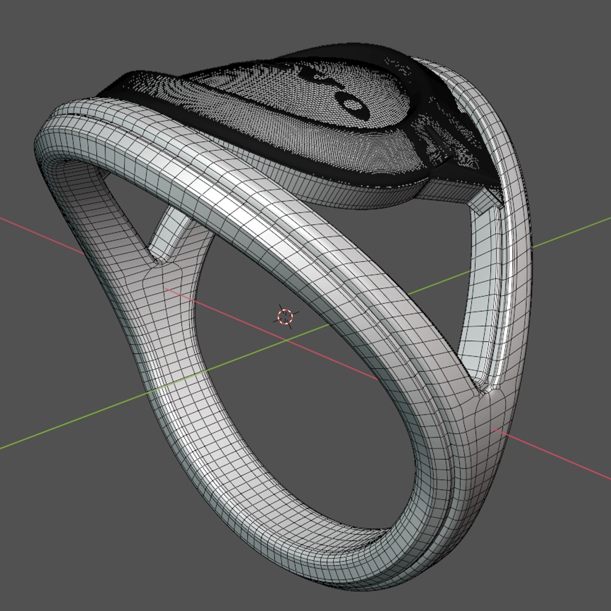 ring with logo 3D print model_9