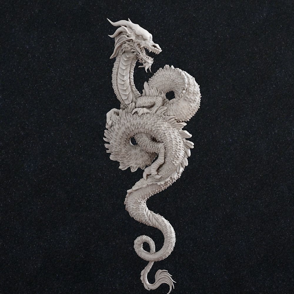 Dragon pendant 3D print model_2