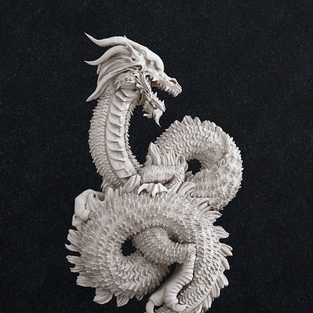 Dragon pendant 3D print model_3