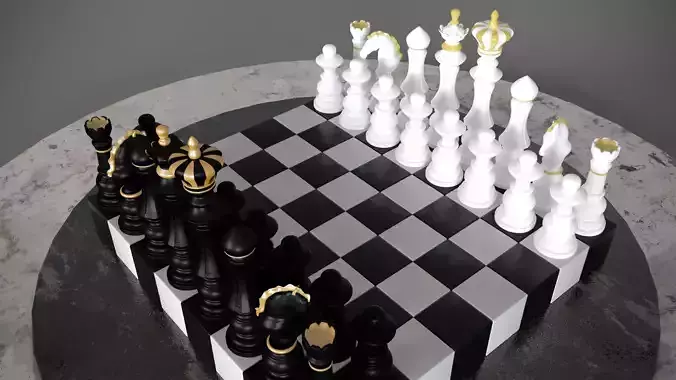 Printable set of original chess