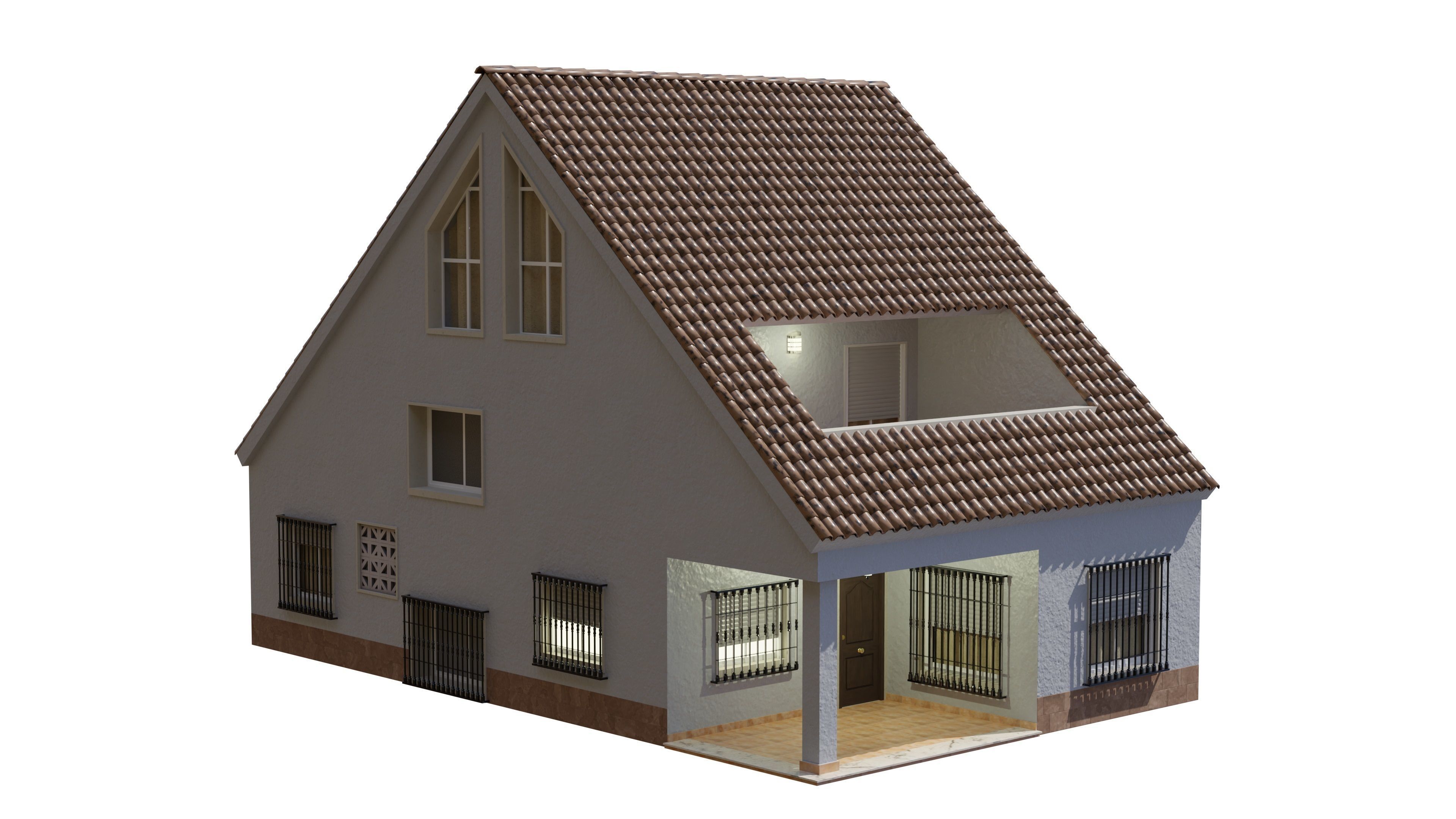 HOUSE - Barraca Valenciana Style 3D model_2