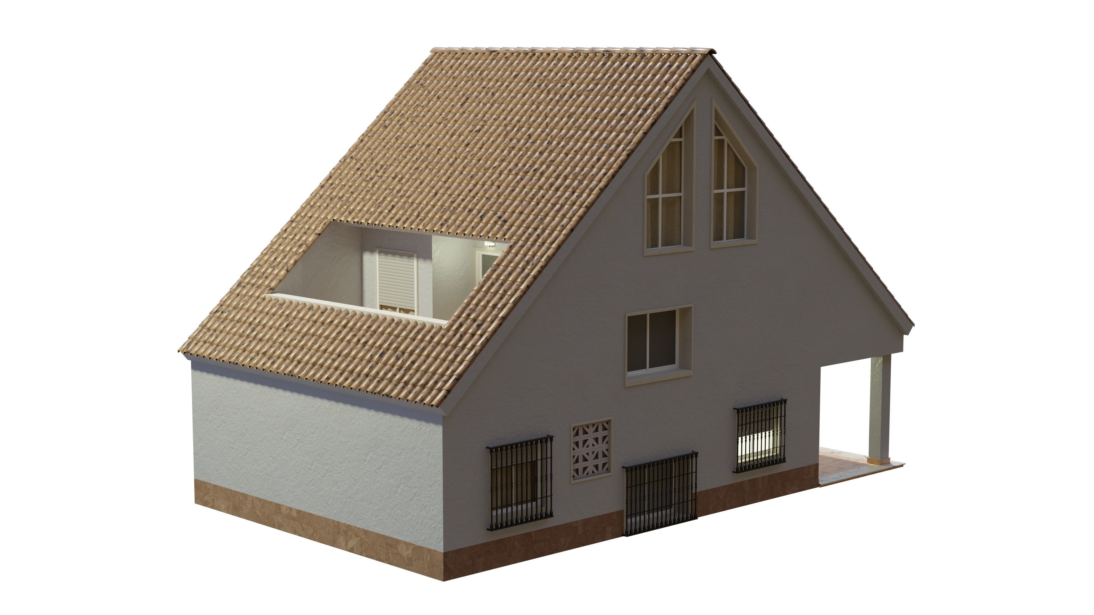 HOUSE - Barraca Valenciana Style 3D model_3