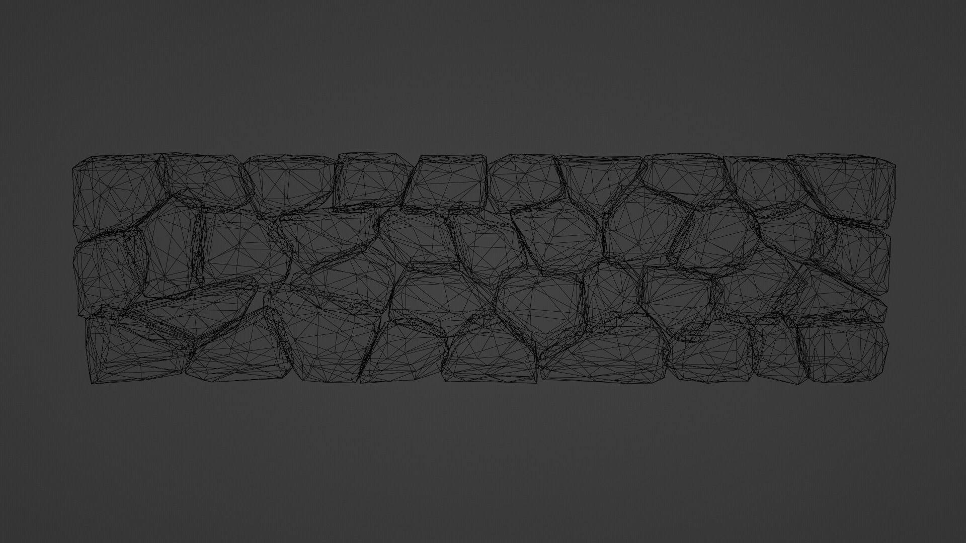 Stone Wall Low-poly 3D model_13