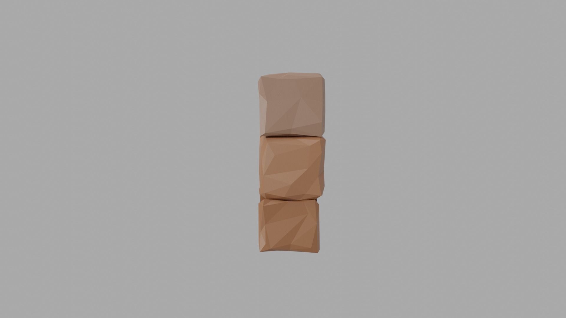 Stone Wall Low-poly 3D model_16