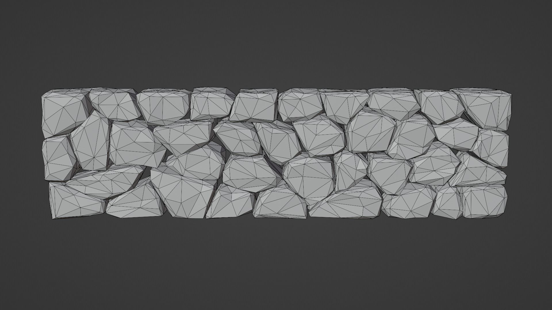 Stone Wall Low-poly 3D model_18