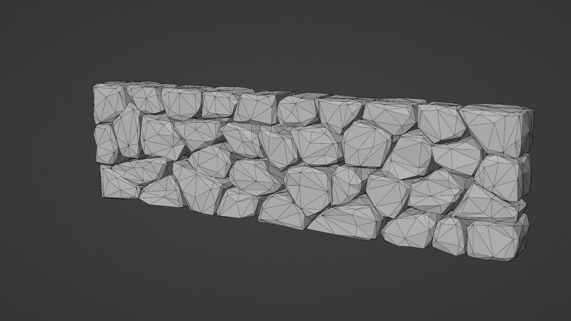 Stone Wall Low-poly 3D model_12