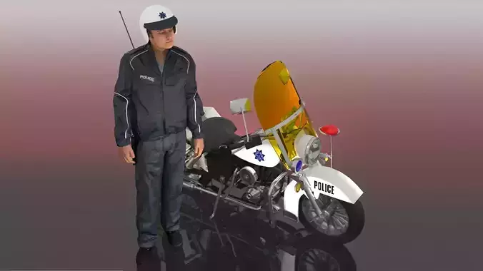 Lowrider Cop 4K 3D model