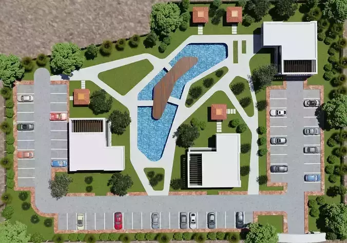 Modern Residential and motel complex