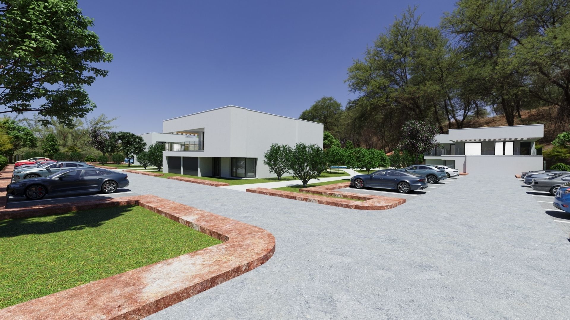 Modern Residential and motel complex 3D model_3