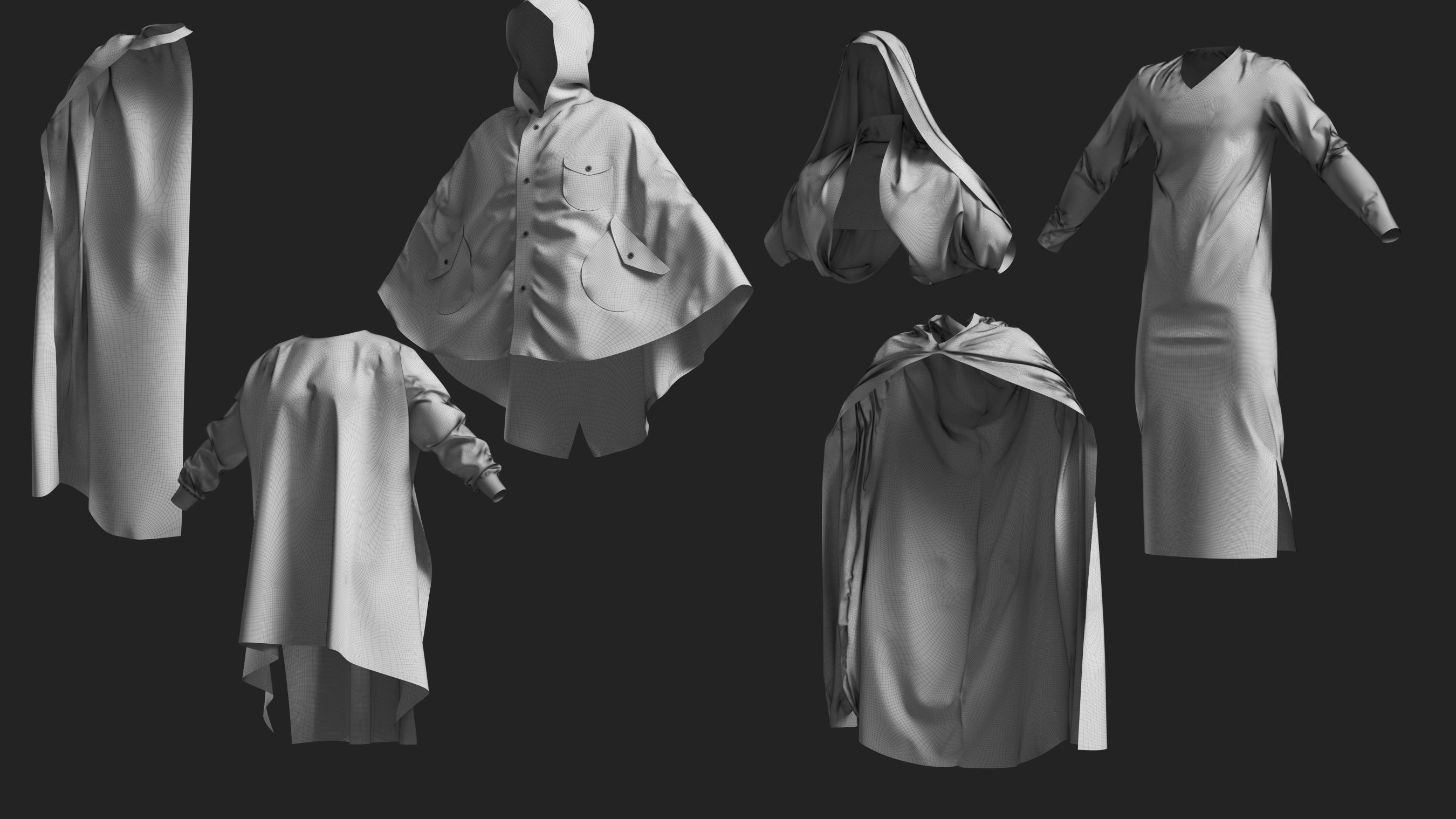 Basemesh Cape Hood Collection 3D model_32