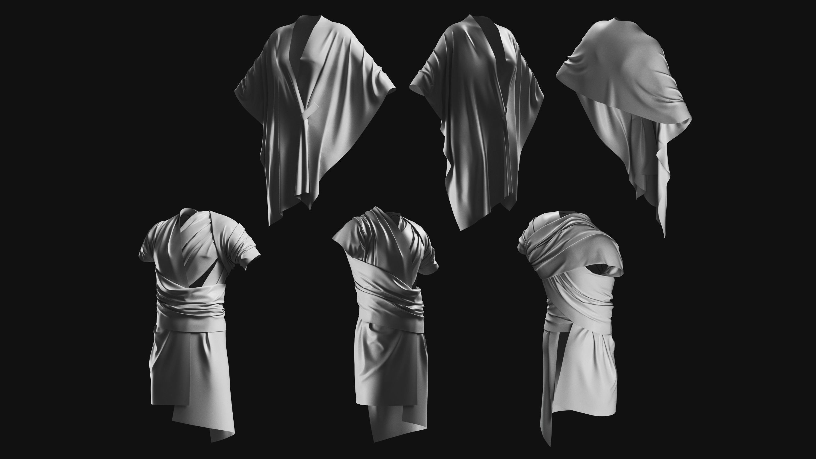 Basemesh Cape Hood Collection 3D model_25