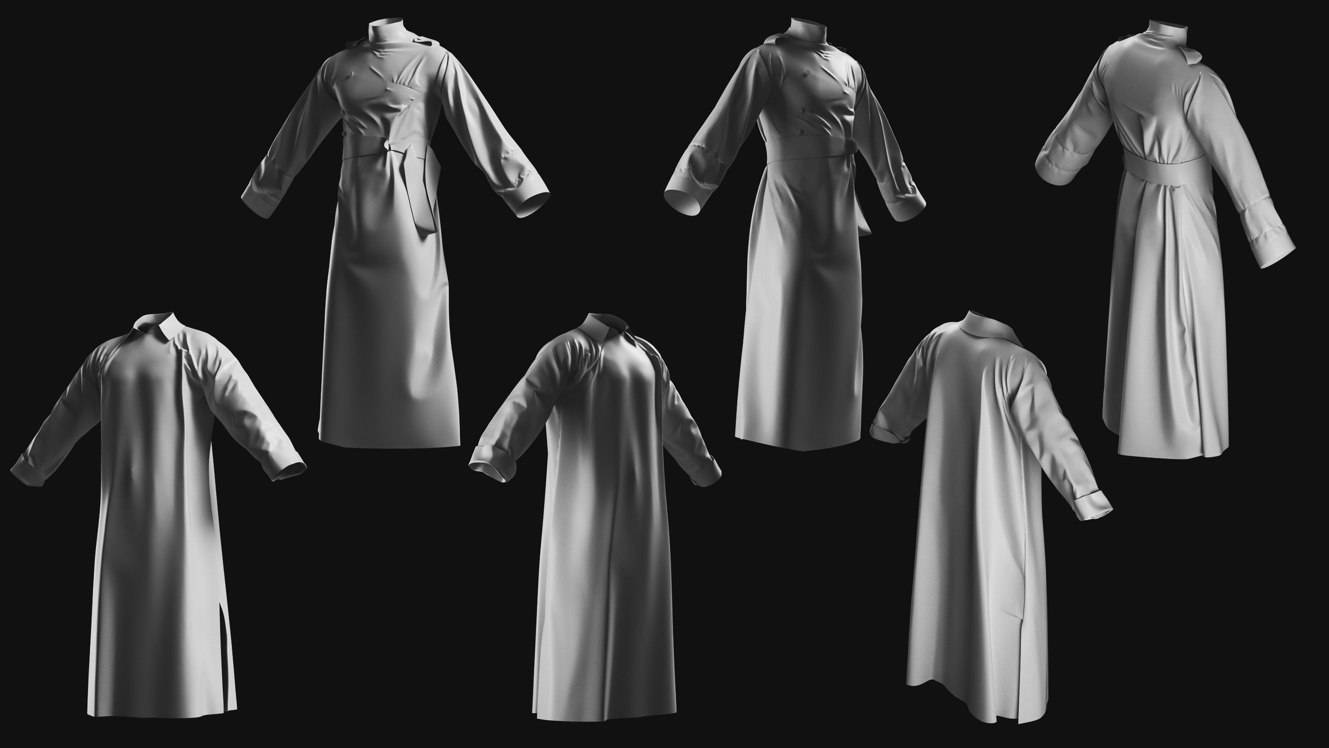 Basemesh Cape Hood Collection 3D model_13