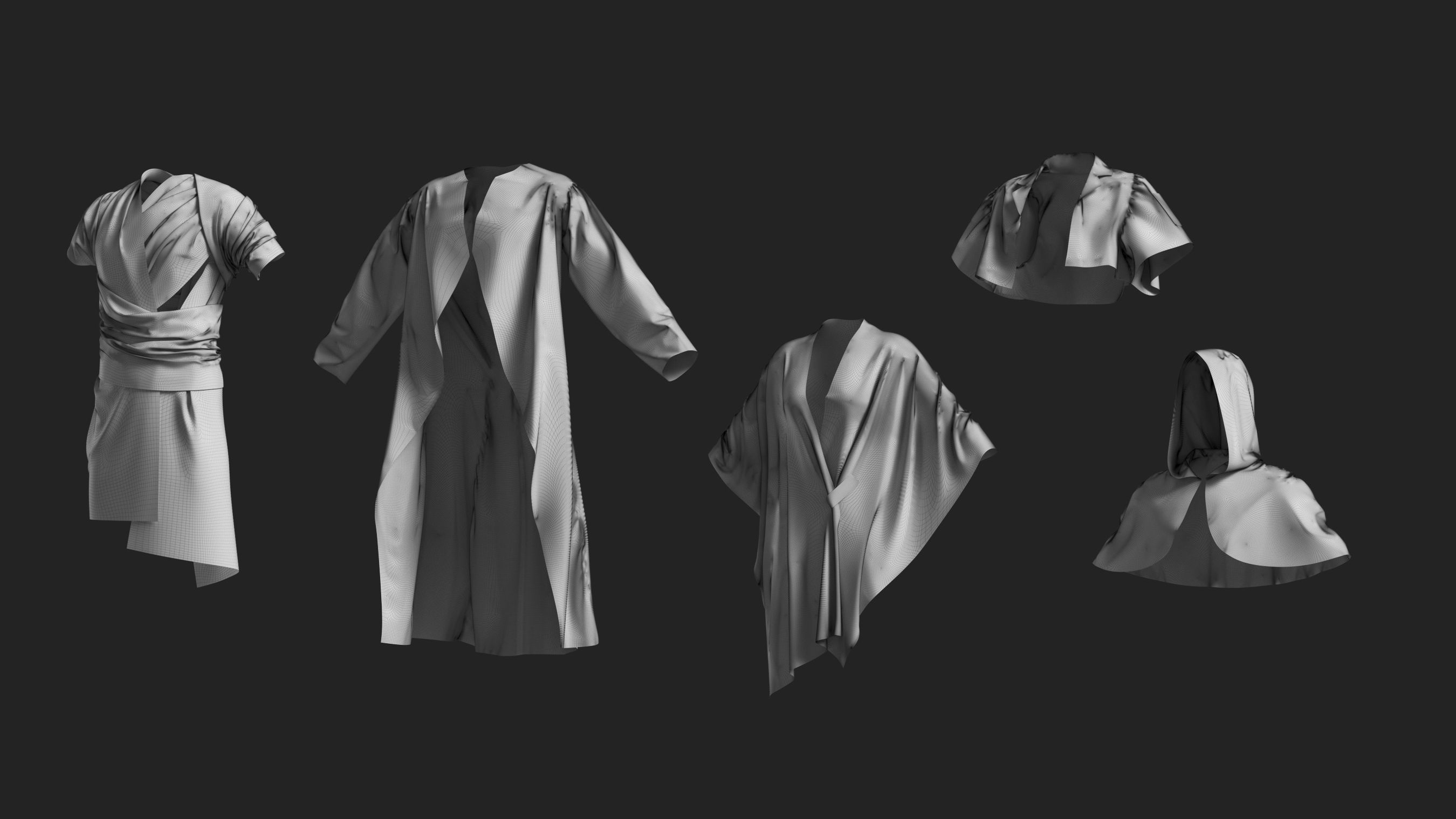 Basemesh Cape Hood Collection 3D model_34