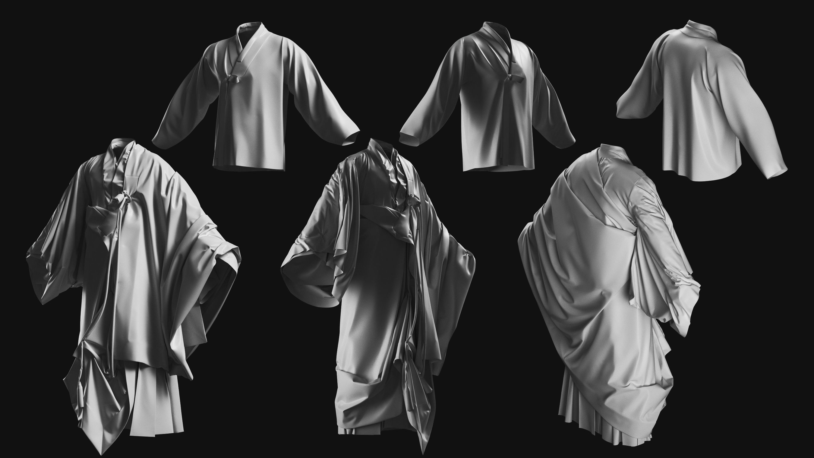 Basemesh Cape Hood Collection 3D model_16