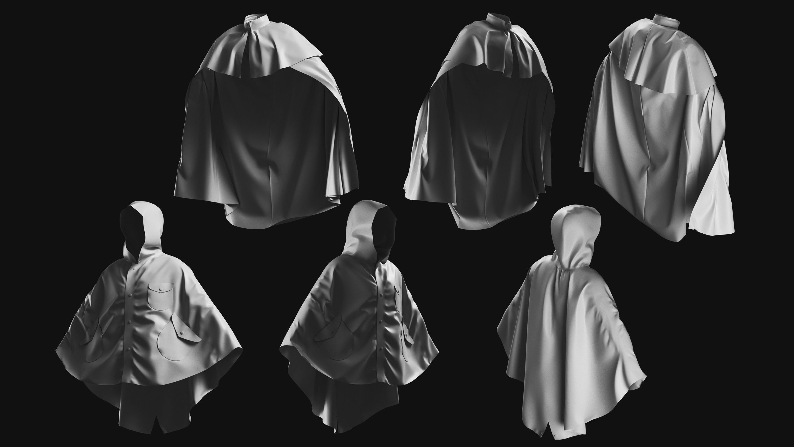 Basemesh Cape Hood Collection 3D model_9