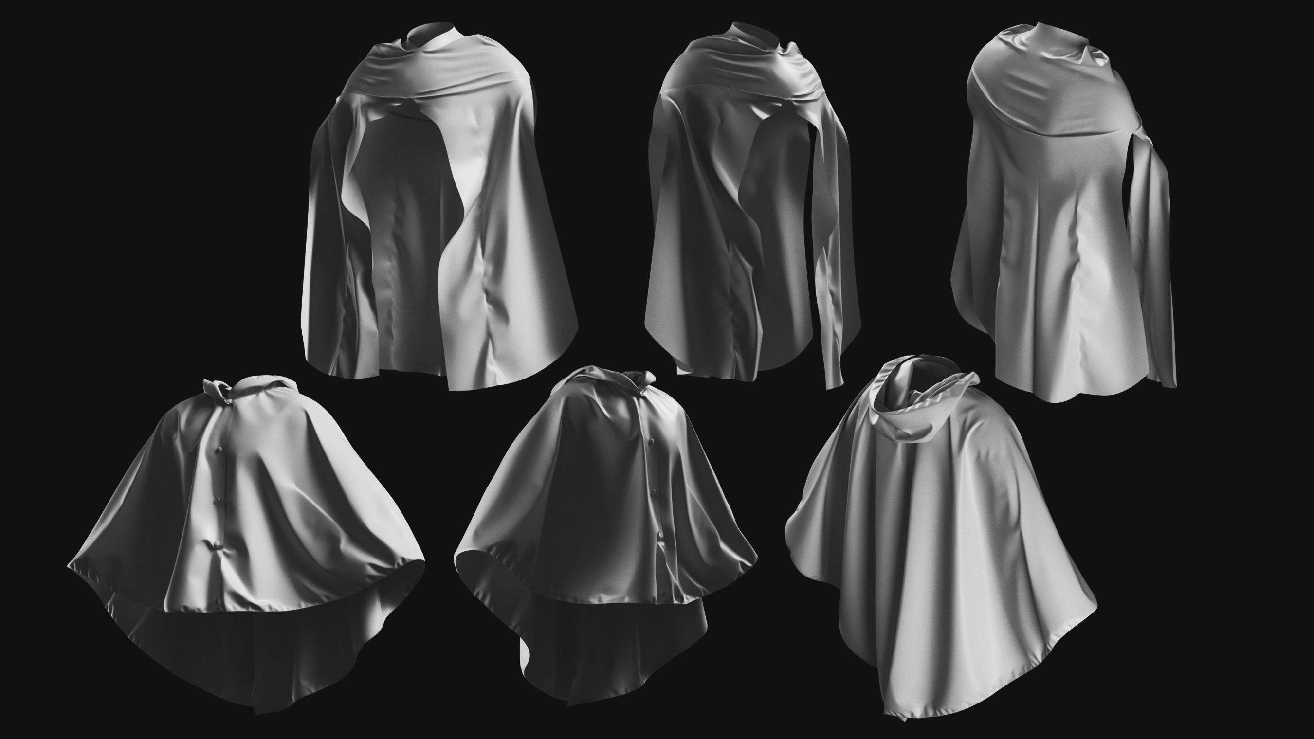Basemesh Cape Hood Collection 3D model_6
