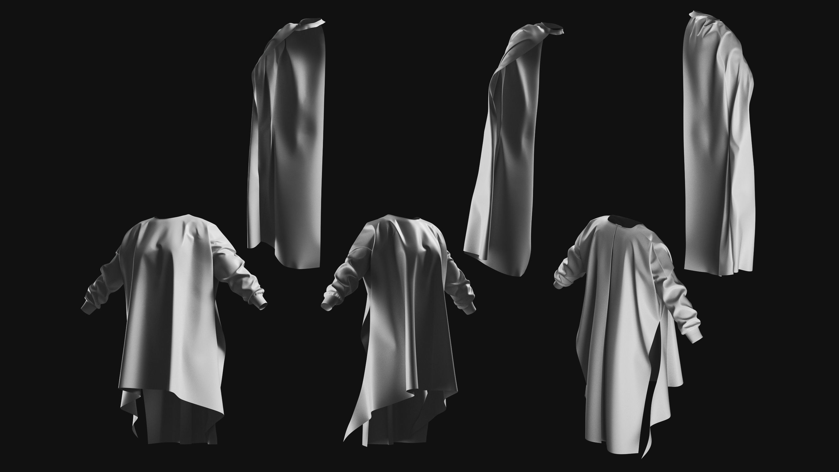 Basemesh Cape Hood Collection 3D model_10