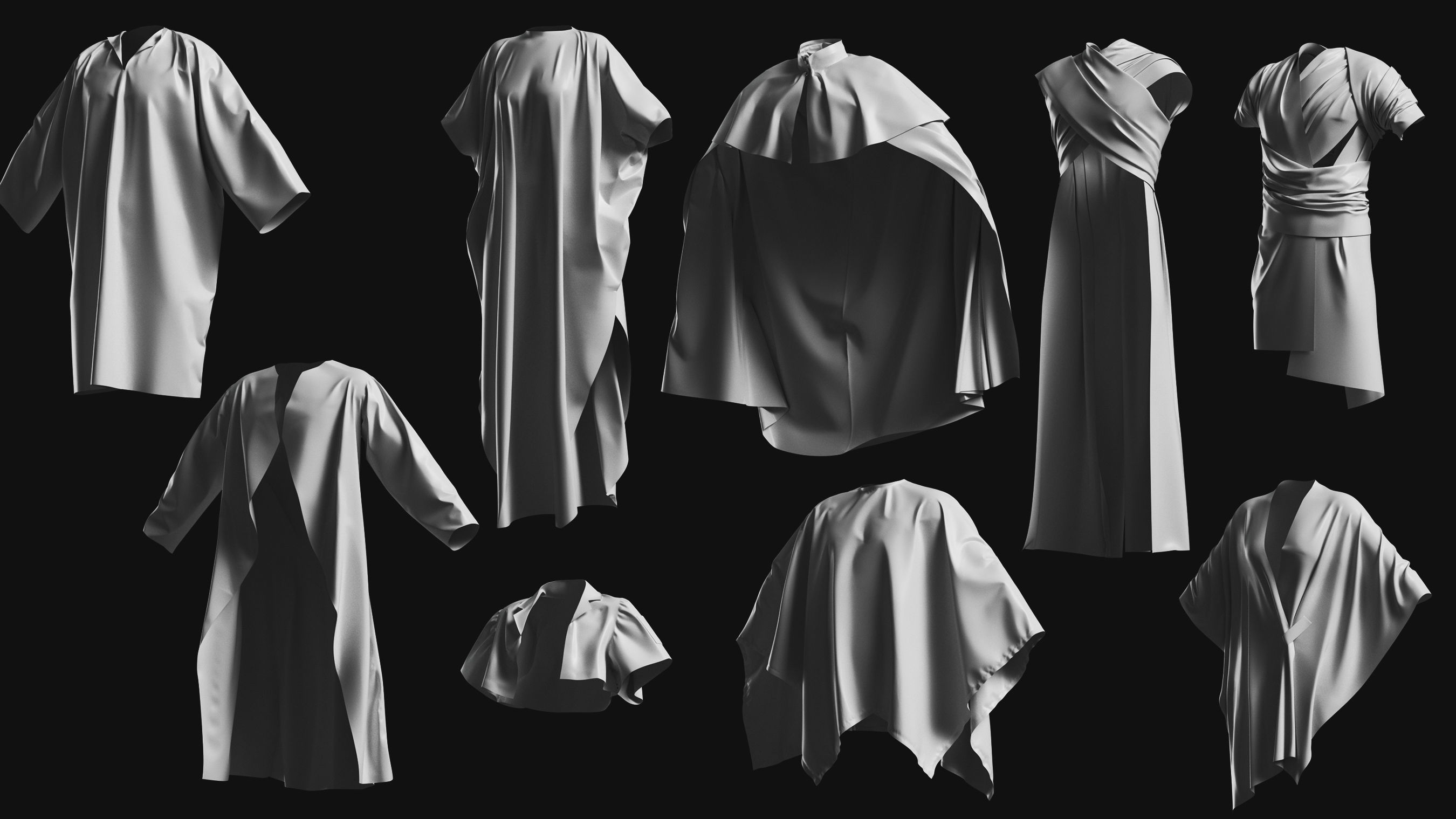 Basemesh Cape Hood Collection 3D model_5