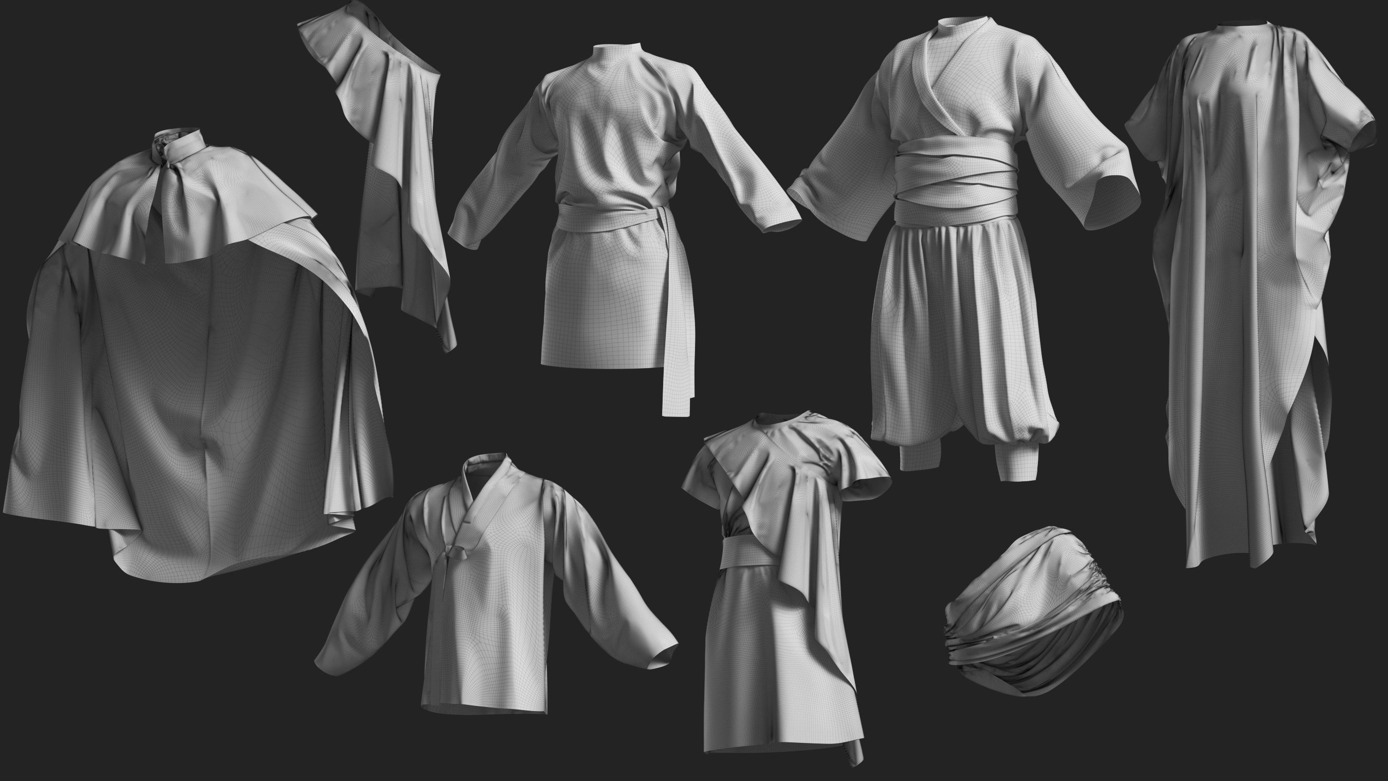 Basemesh Cape Hood Collection 3D model_28