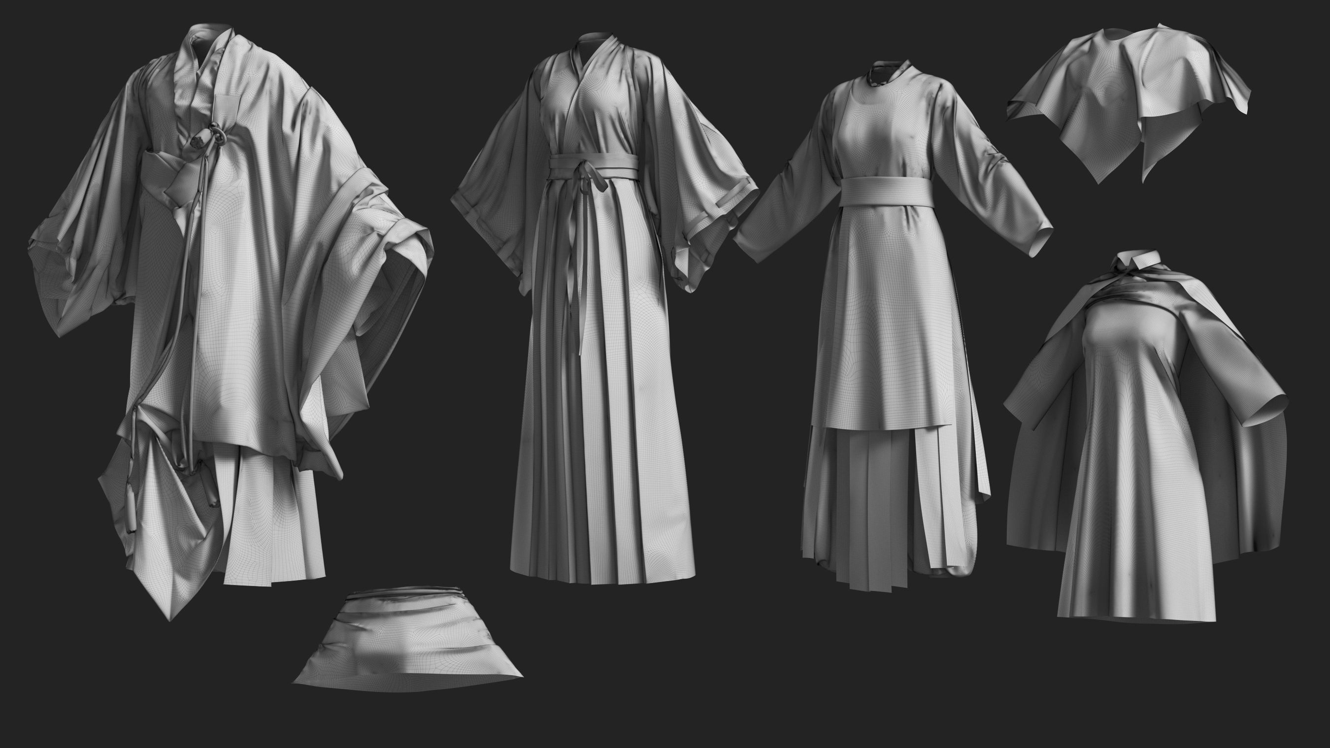 Basemesh Cape Hood Collection 3D model_29