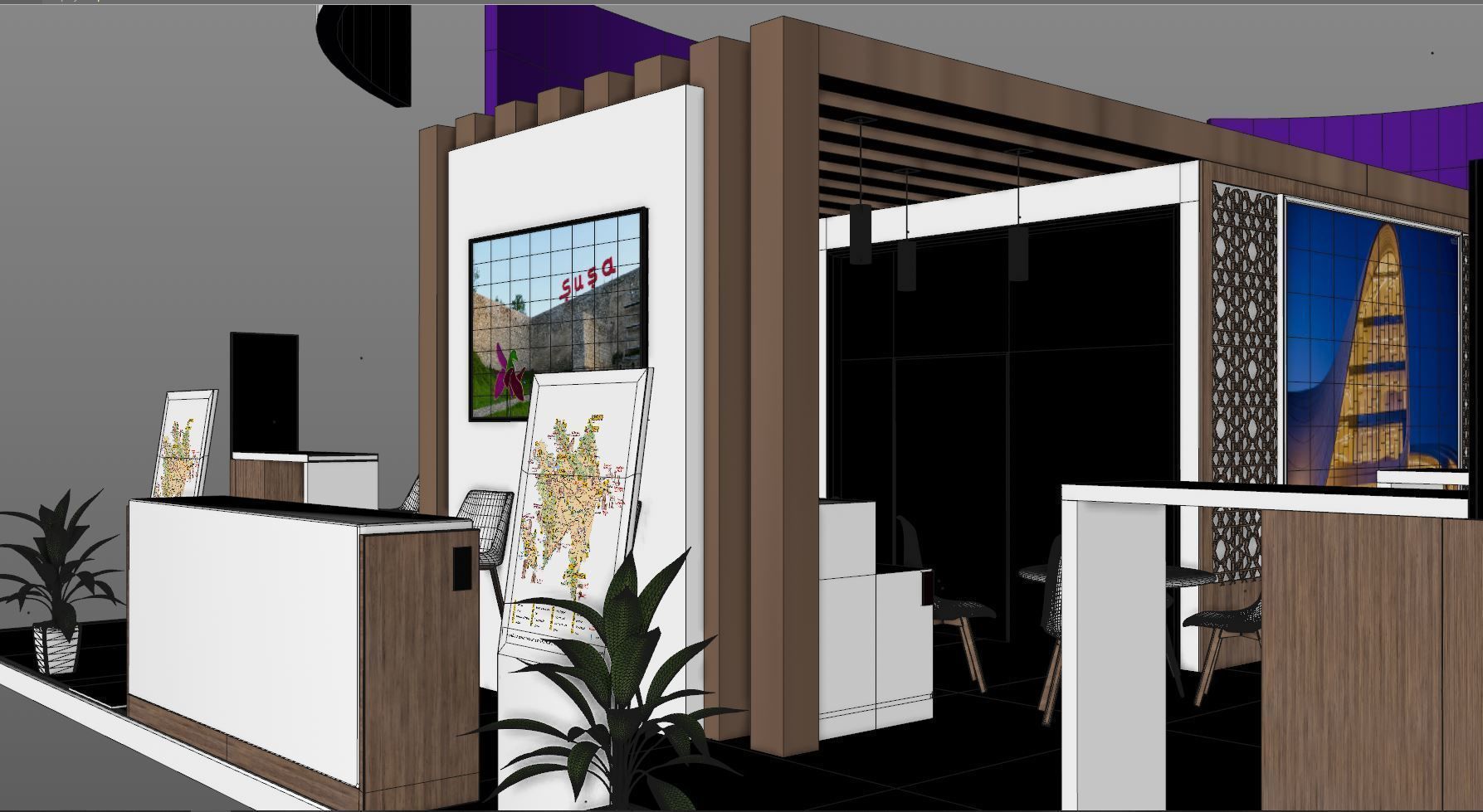 STAND CORPARATION Low-poly 3D model_7