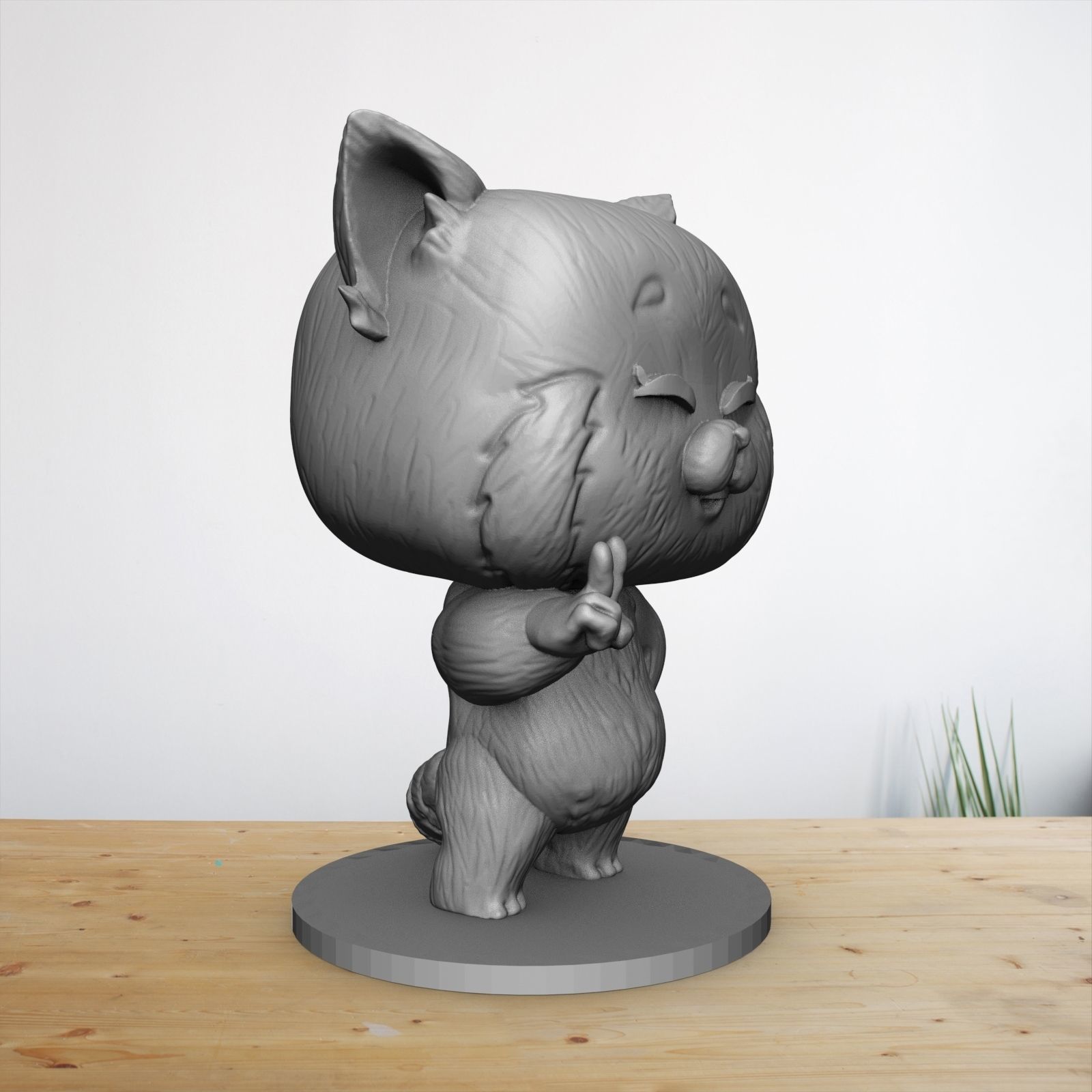 RED PANDA TURNING RED POP FUNKO 3D print model_10