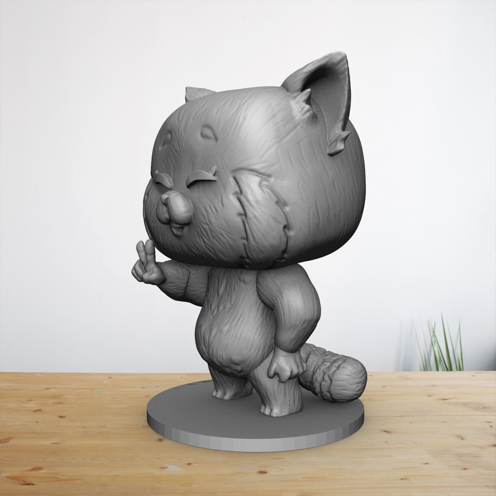 RED PANDA TURNING RED POP FUNKO 3D print model_19