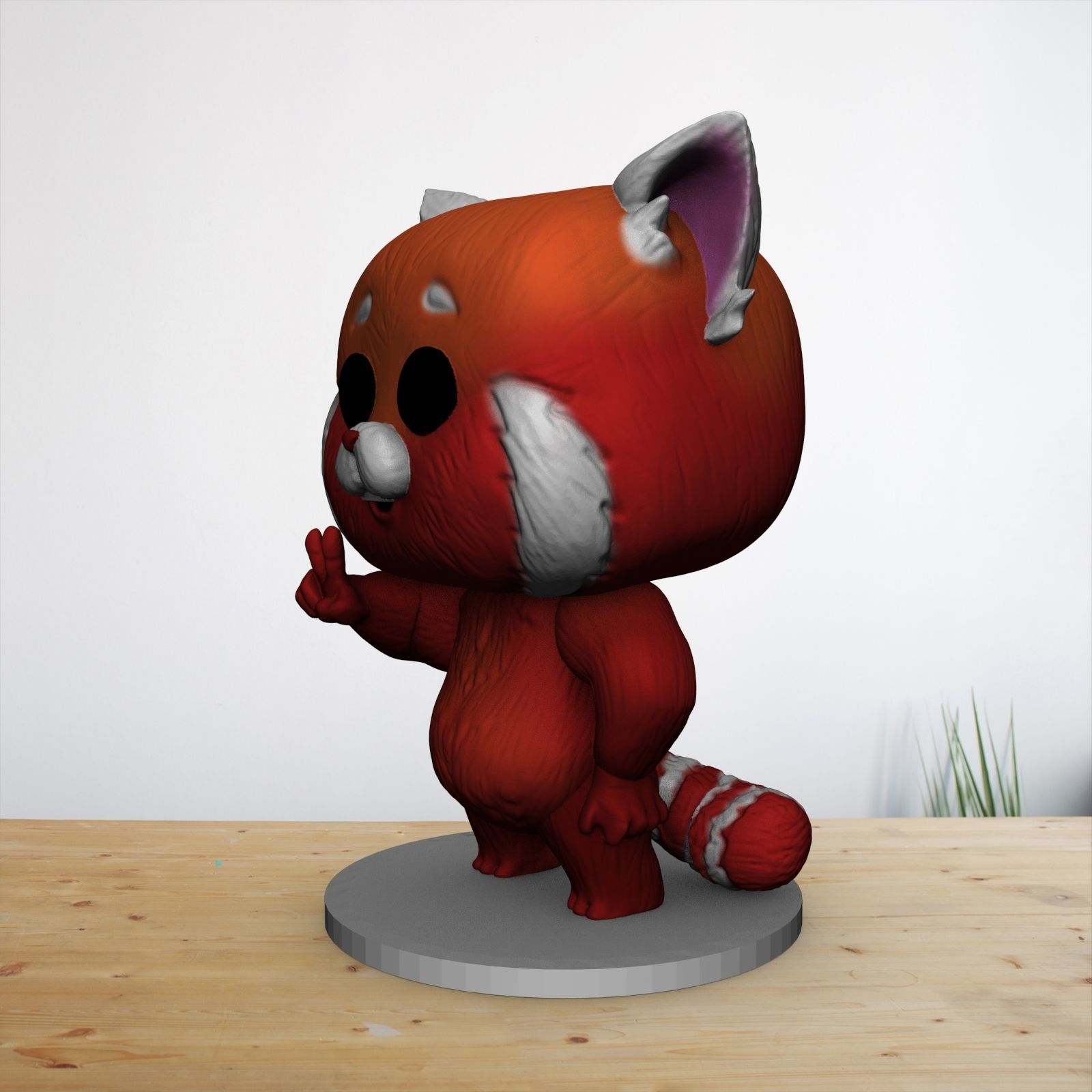 RED PANDA TURNING RED POP FUNKO 3D print model_17