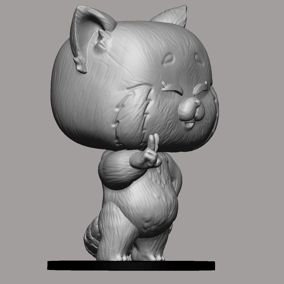 RED PANDA TURNING RED POP FUNKO 3D print model_11