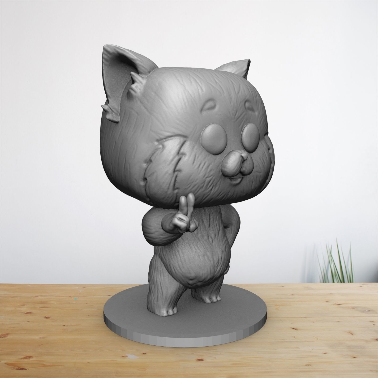 RED PANDA TURNING RED POP FUNKO 3D print model_9