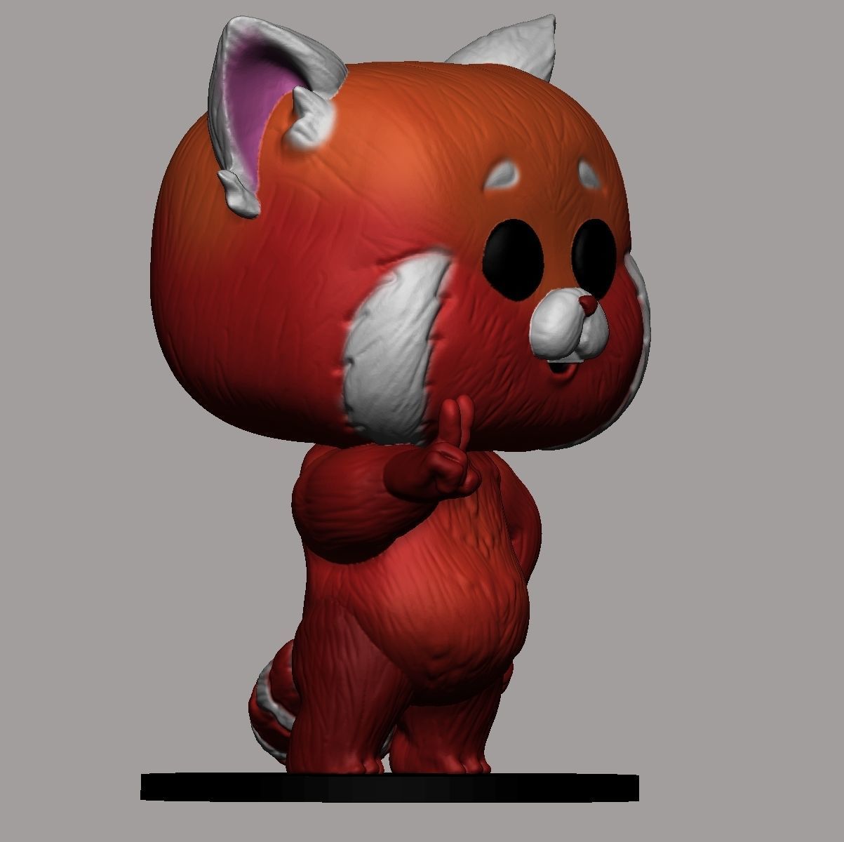 RED PANDA TURNING RED POP FUNKO 3D print model_14