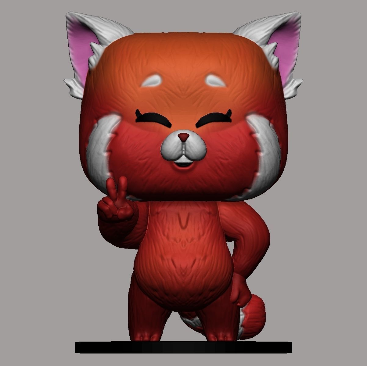 RED PANDA TURNING RED POP FUNKO 3D print model_6