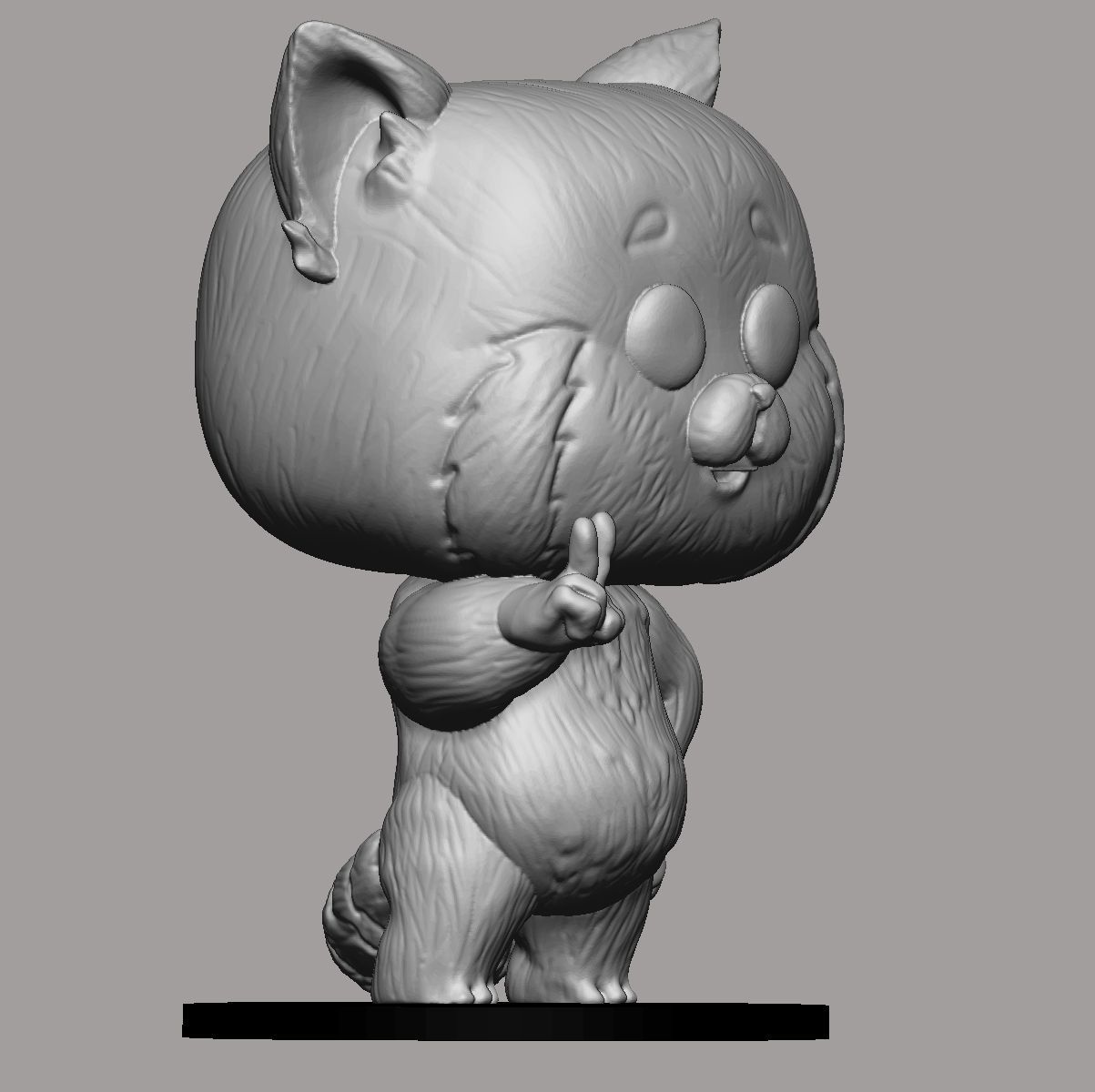 RED PANDA TURNING RED POP FUNKO 3D print model_13