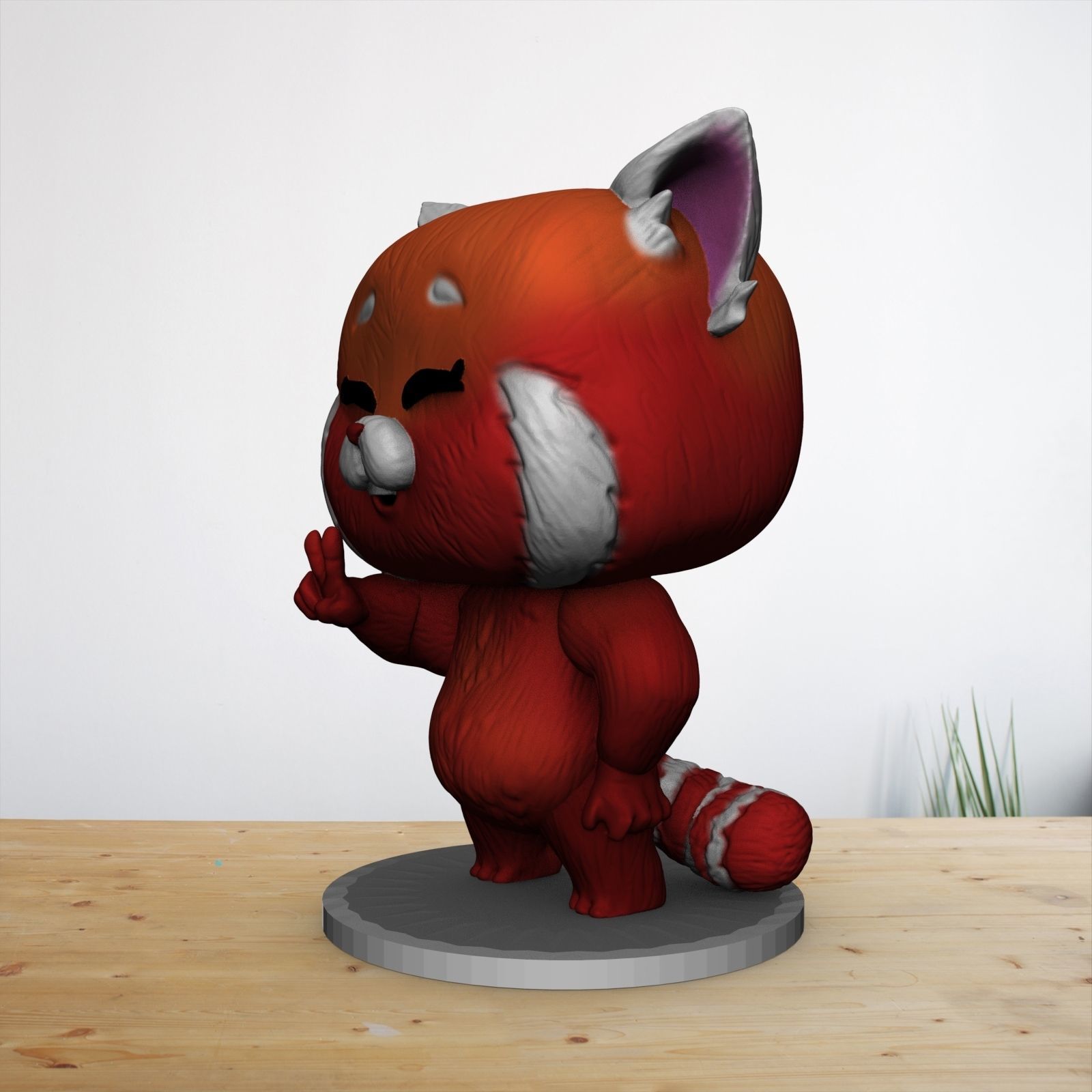 RED PANDA TURNING RED POP FUNKO 3D print model_16