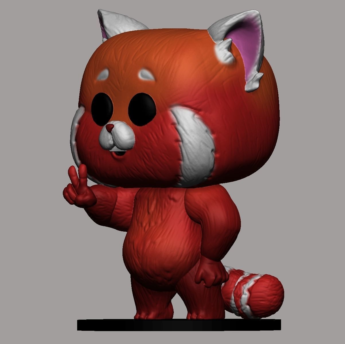 RED PANDA TURNING RED POP FUNKO 3D print model_22