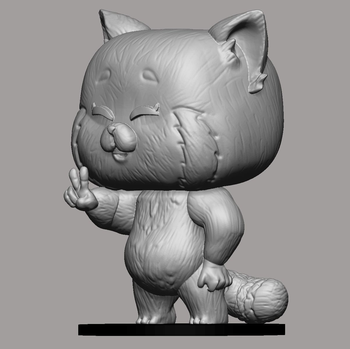 RED PANDA TURNING RED POP FUNKO 3D print model_23