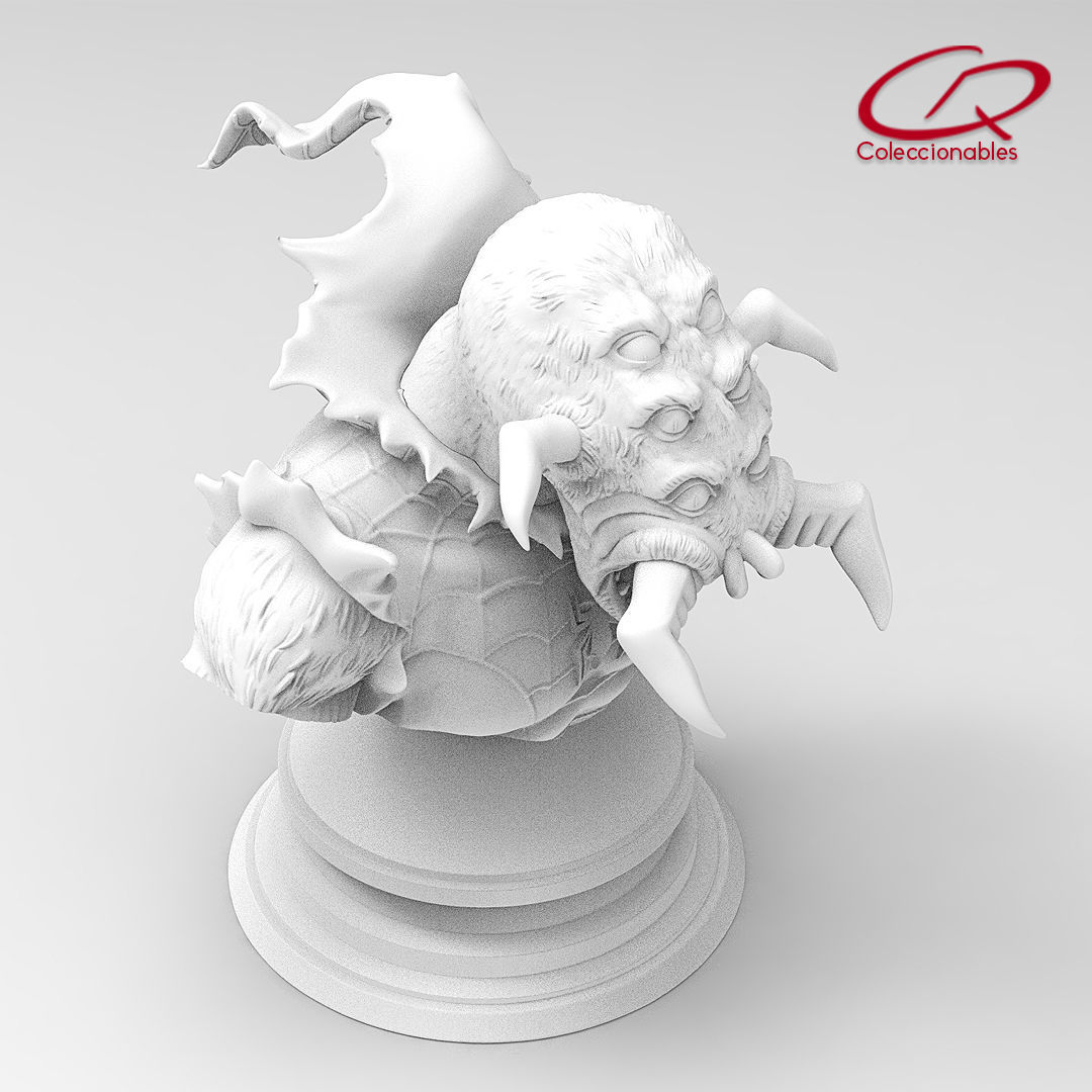 Spider Monster bust 3D print model_11