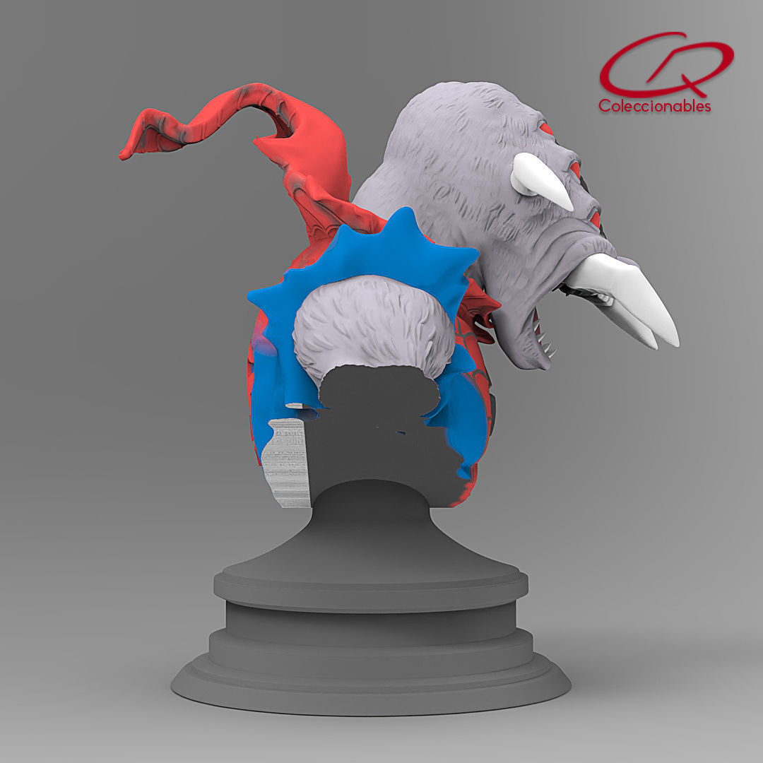 Spider Monster bust 3D print model_6