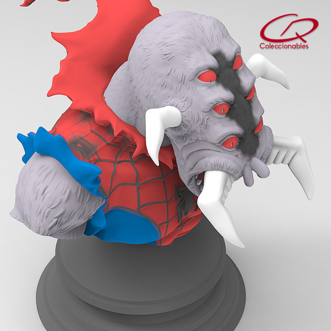 Spider Monster bust 3D print model_10