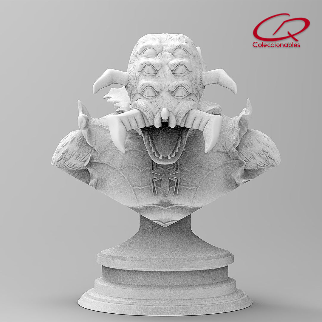 Spider Monster bust 3D print model_3