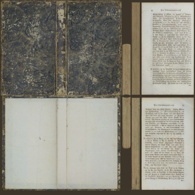 3 Worn Ancient Books - closed and opened Low-poly 3D model_22