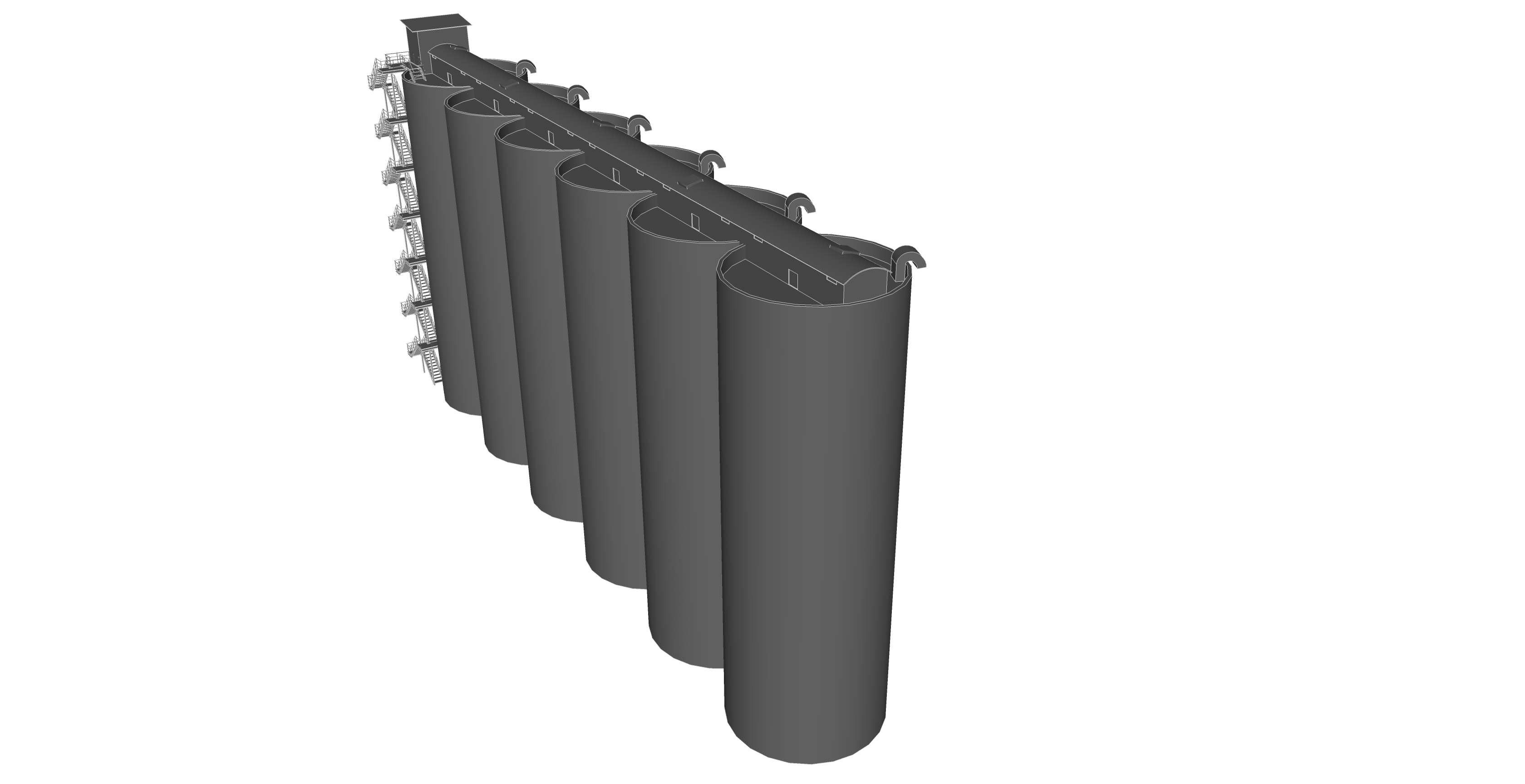 Grain silos - 01 3D model_6