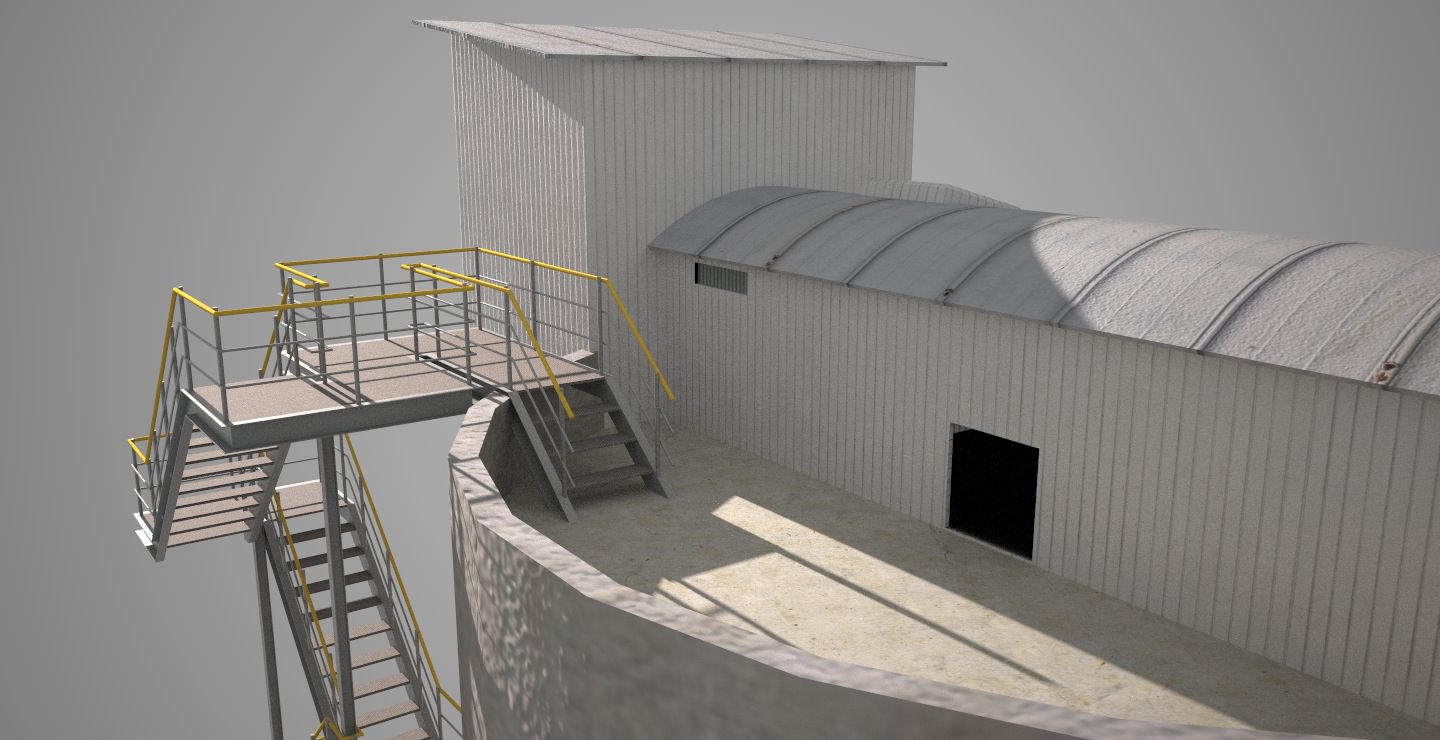 Grain silos - 01 3D model_11