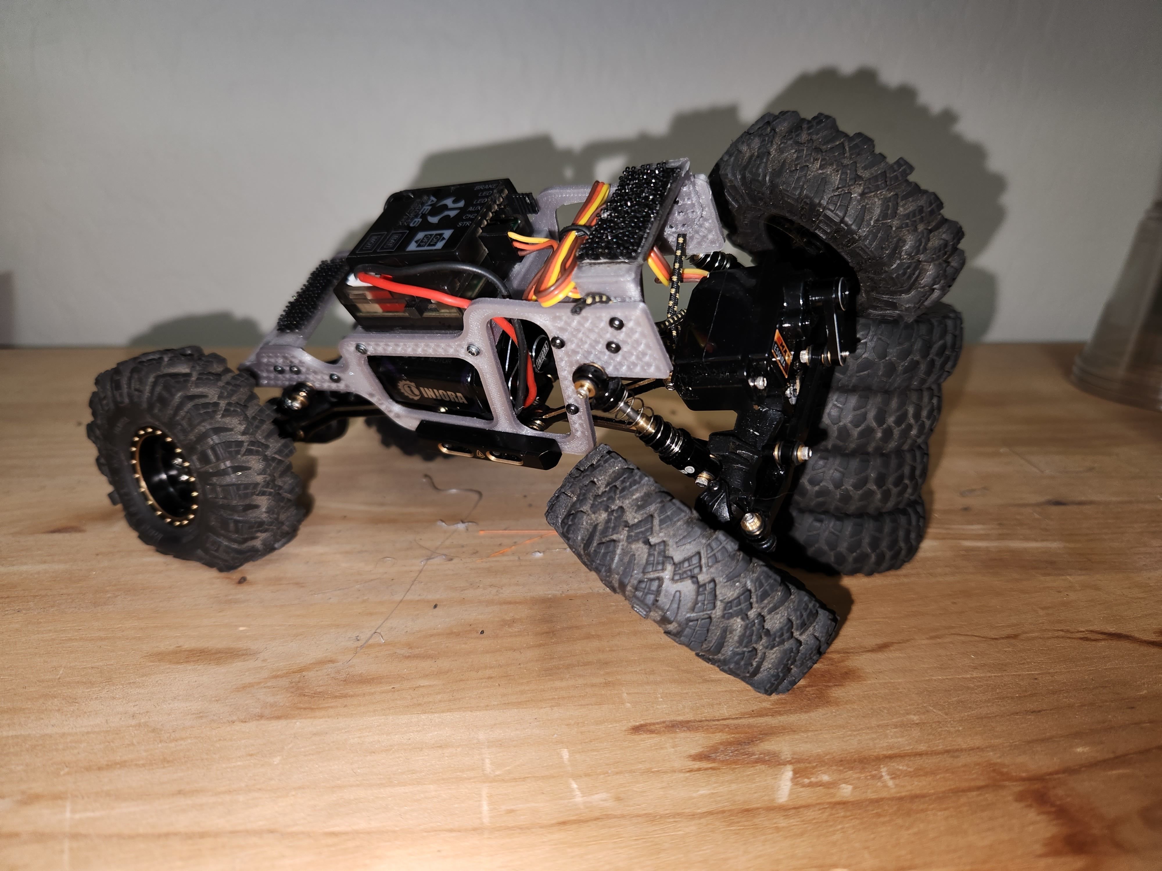 scx24 LCG chassis  3D print model_3