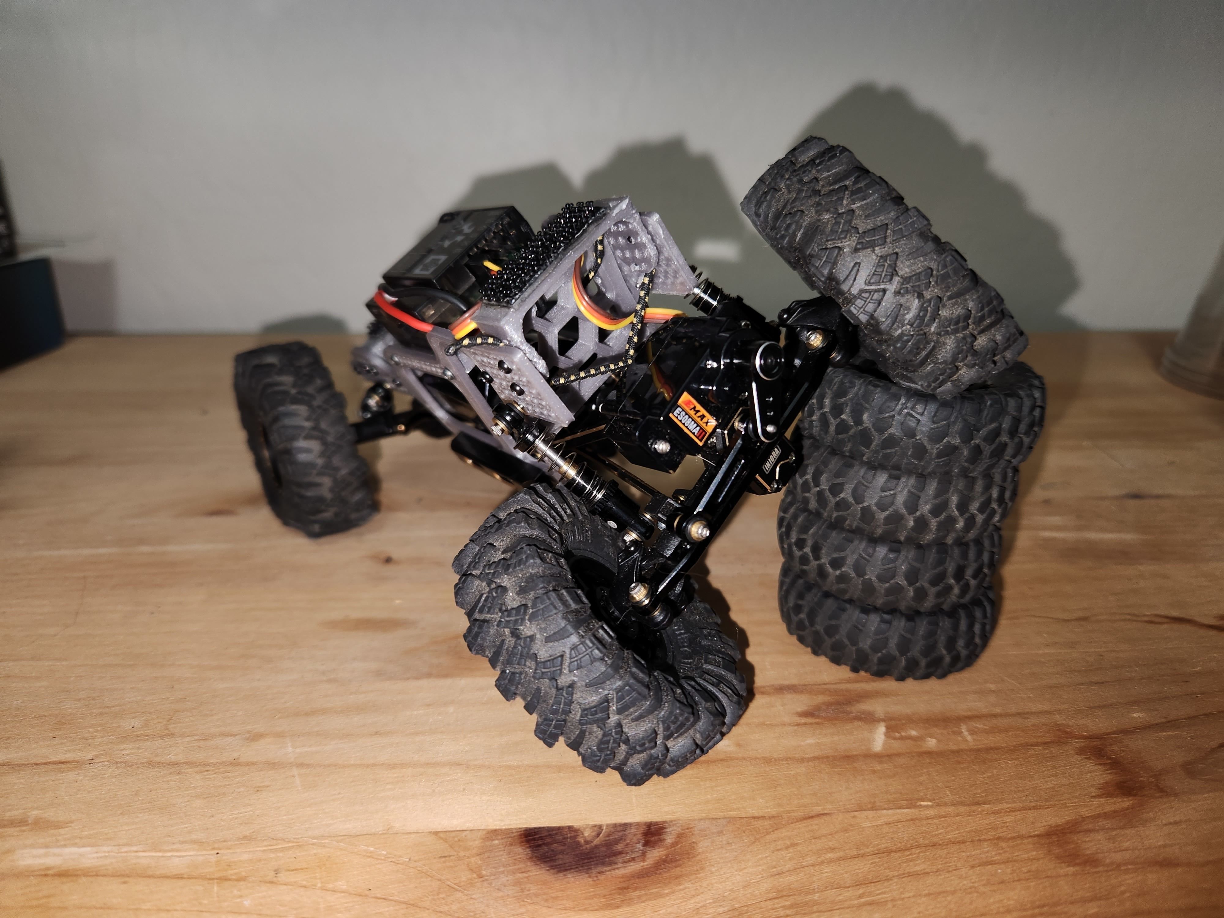 scx24 LCG chassis  3D print model_5