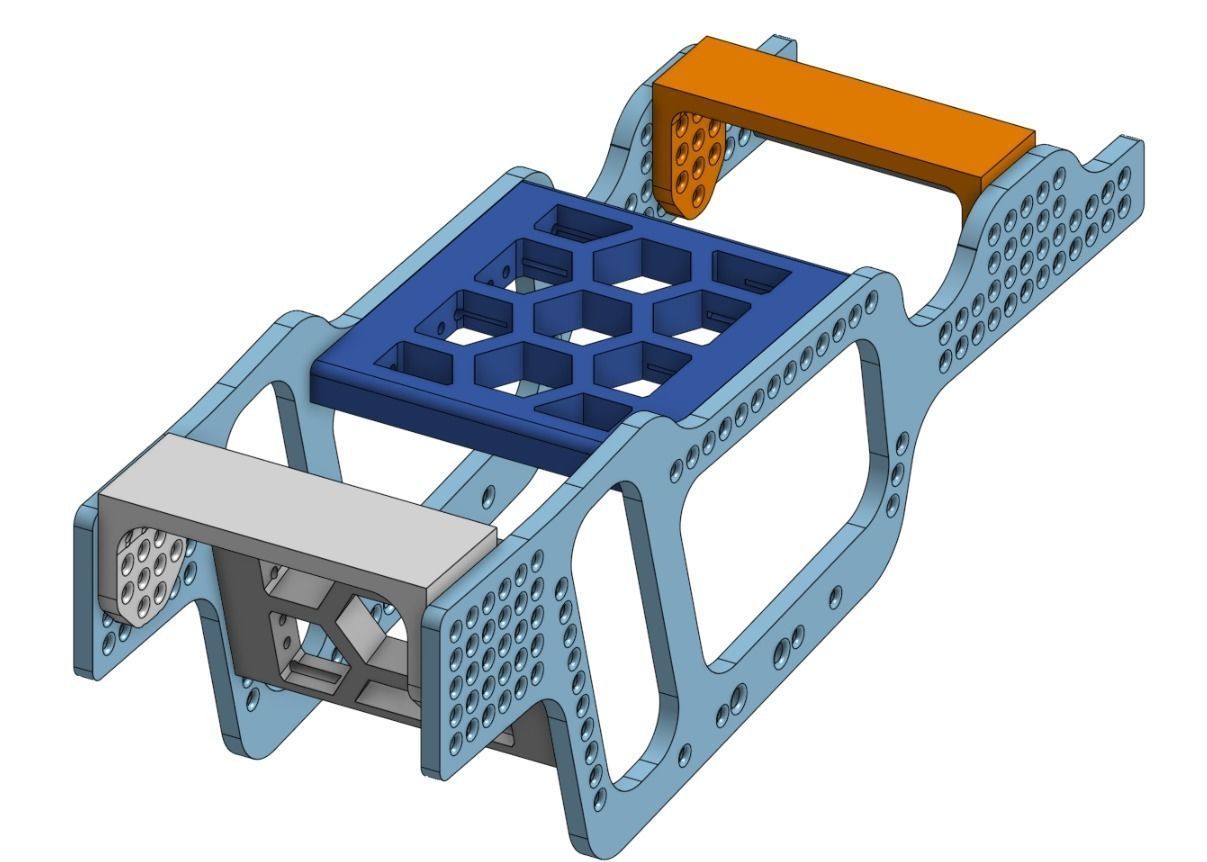 scx24 LCG chassis  3D print model_1