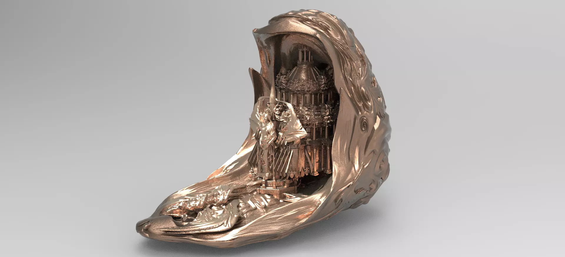 Easter city design 3D model_0