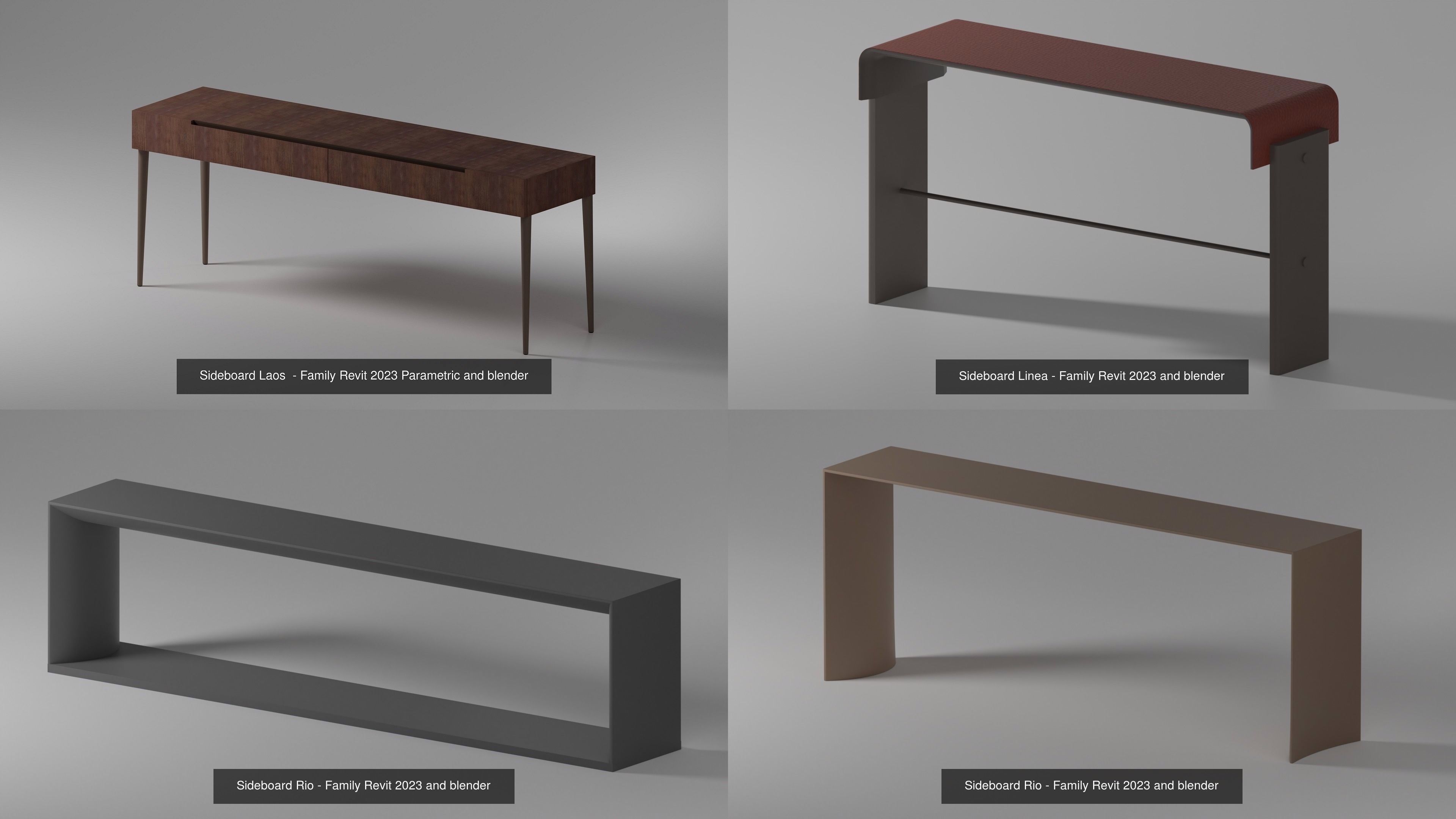 All Artefacto Sideboards 3D Model Collection_1