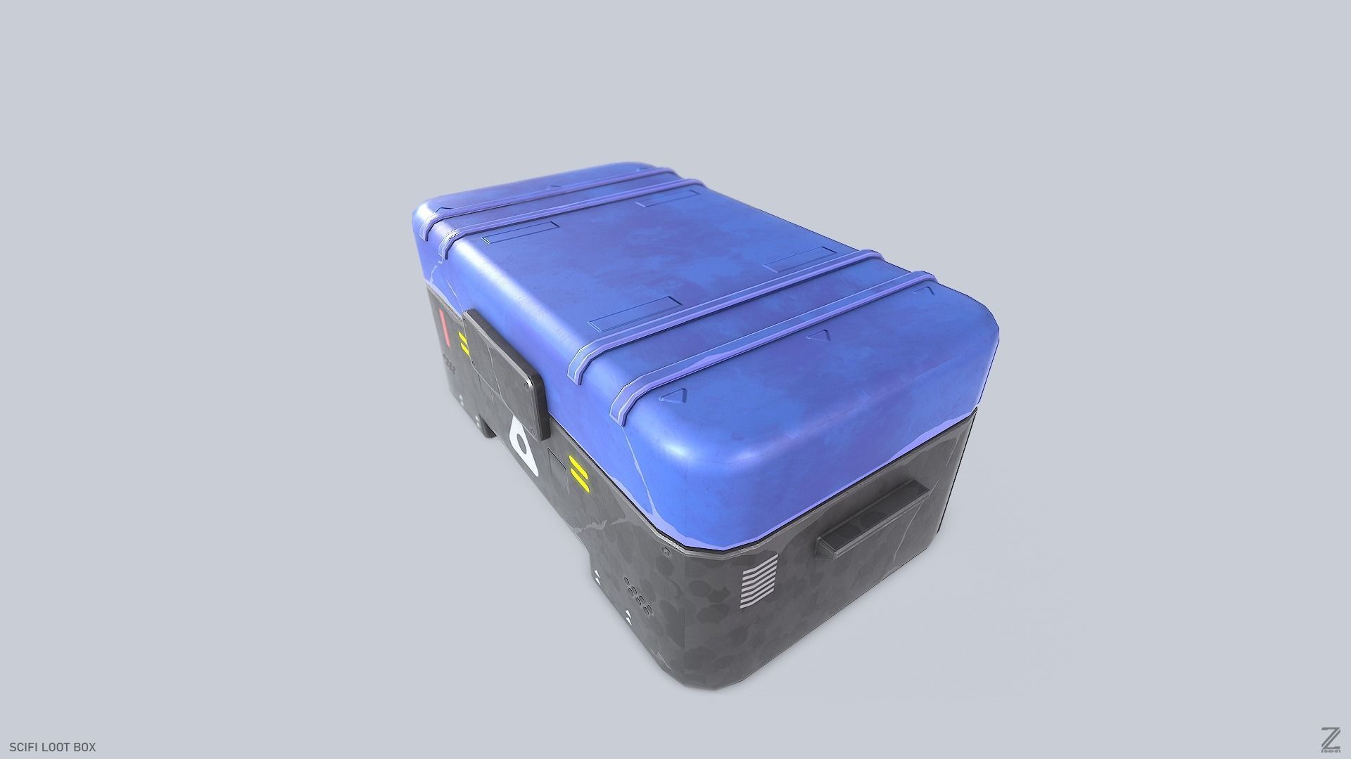 Scifi loot box Low-poly 3D model_2