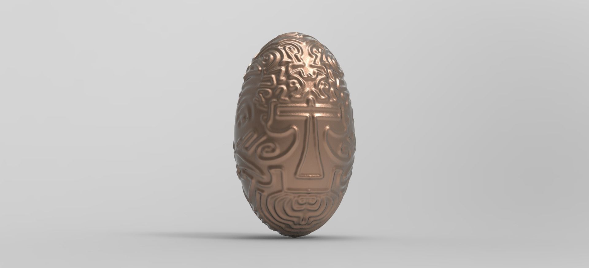 Easter Egg carving 3D model_1